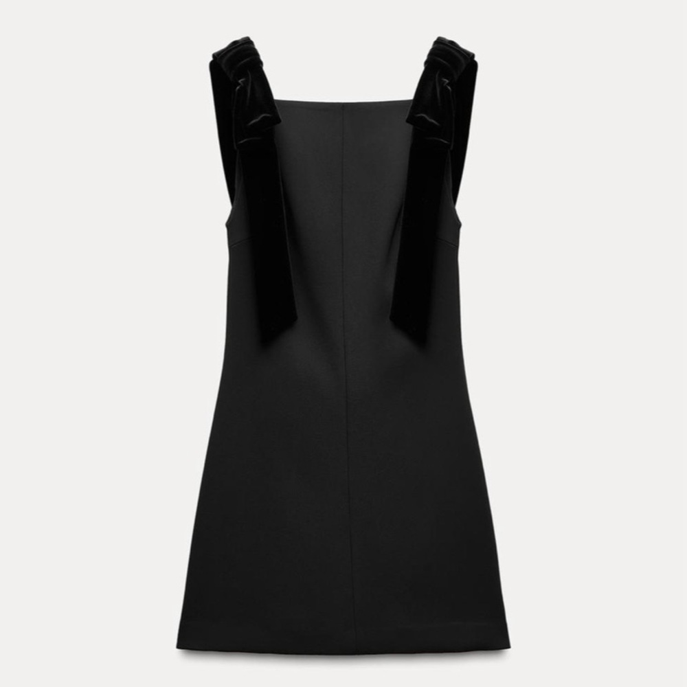 ZARA velvet bows dress 🎀